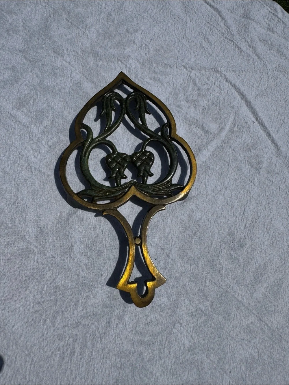 Vintage Dayagi Brass Pomegranate Trivet